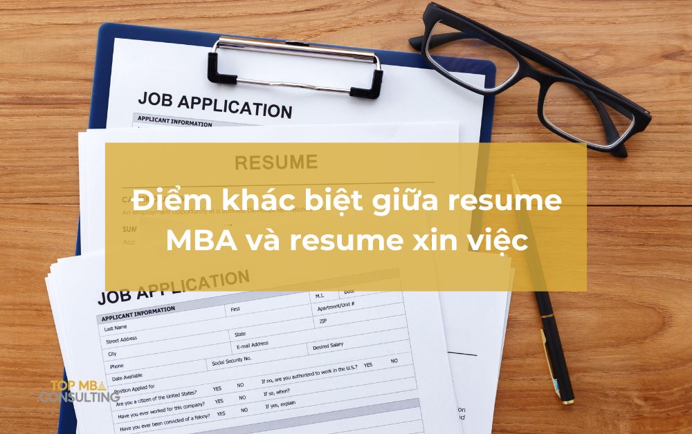 Điểm khác biệt giữa resume MBA và resume xin việc
